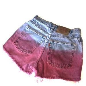 Vintage Levi’s Jeans Cut Off Shorts Dip Dyed